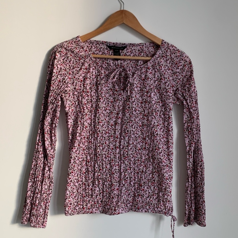 Club Monaco Vintage Floral Long-Sleeve Peasant Top